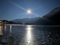 Event Vollmond-Bike-Abenteuer auf Schnee mit AbendessenFull moon bike adventure on snow with dinner